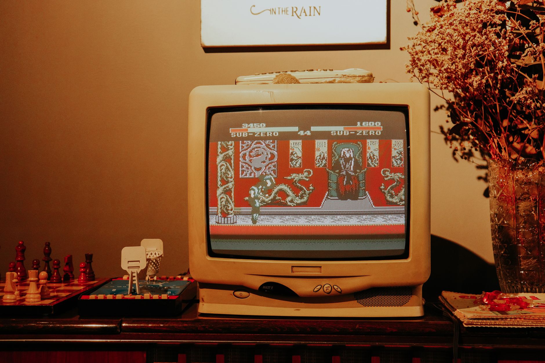 Écran CRT de jeu retro